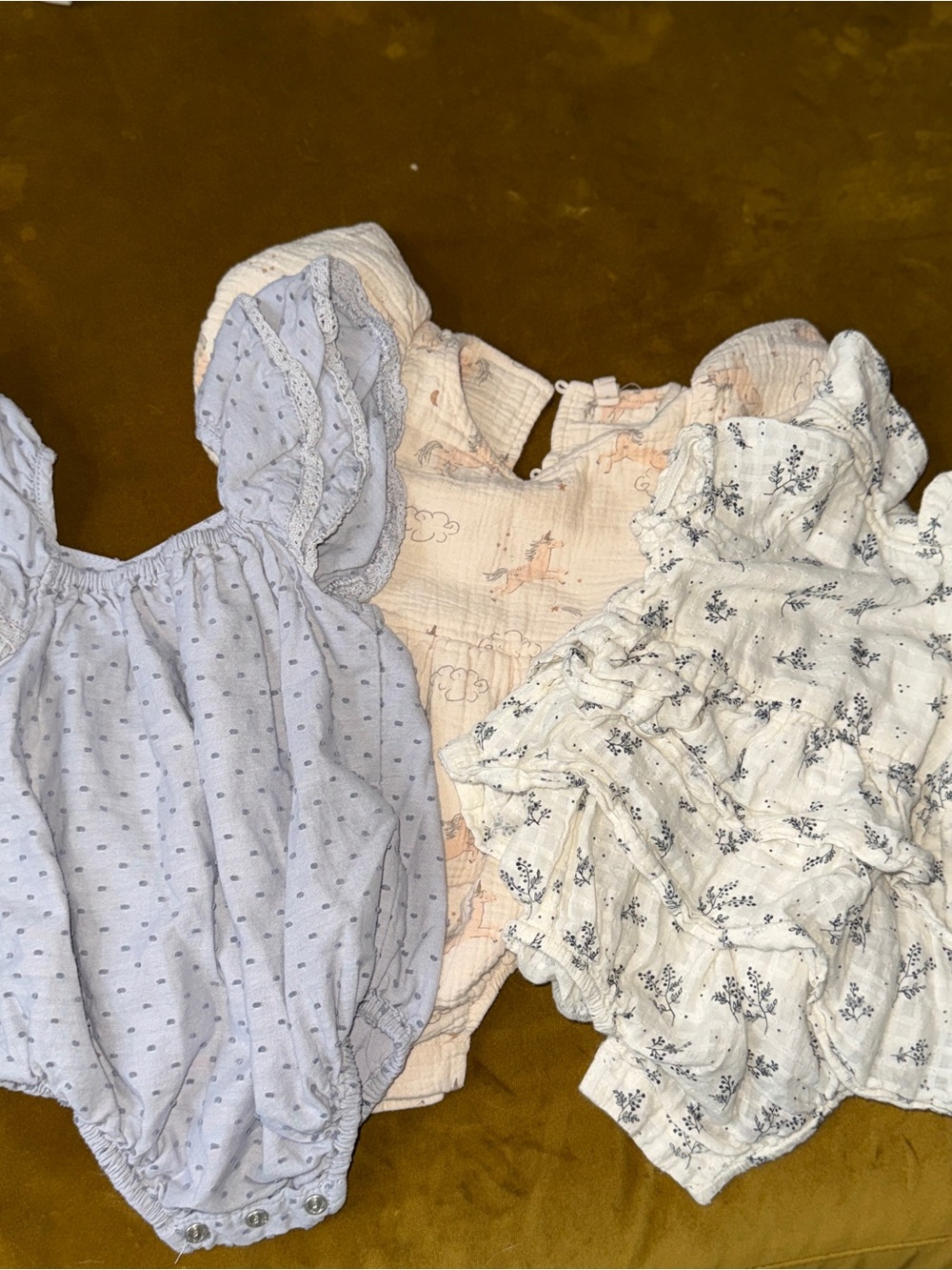 Baby Girl Ruffle Romper Bundle - QUINCY MAE, RILEY + CRU, Cadet Rousselle